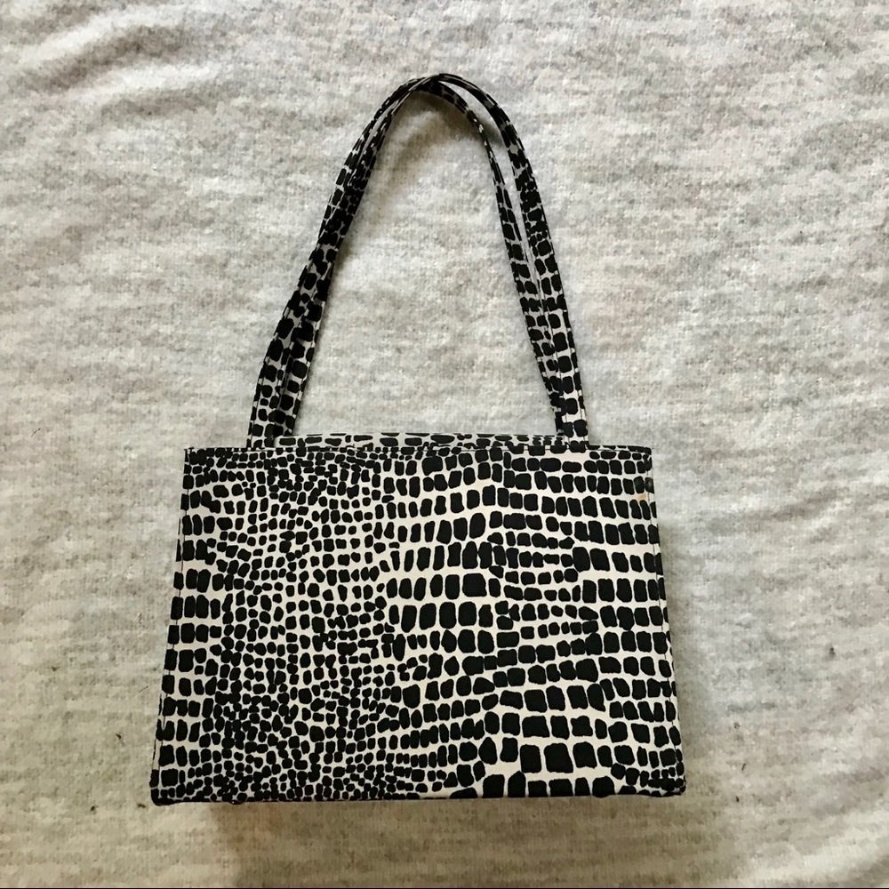 Animal Print Zebra Structured Shoulder Bag